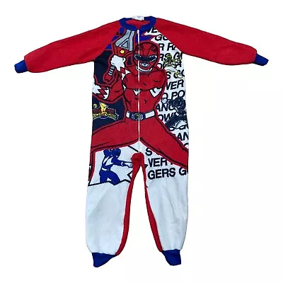 $39.98 • Buy Vintage Power Rangers Pajamas All Rangers One Piece Kids Size 6 Full Zip RARE
