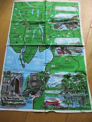 £6.99 • Buy Vintage Vista The Lake District Tea Towel / Map