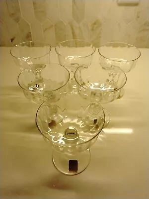 Mikasa French Countryside Champagne Sherbet Glasses ~ Set Of 6 NOS Paper Labels • $75