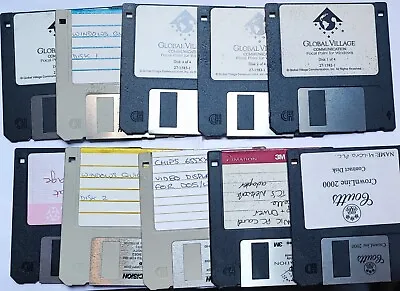 Ten 10 Floppy Disks 3.5  Various Brands Vintage - Quick Post • £3.99