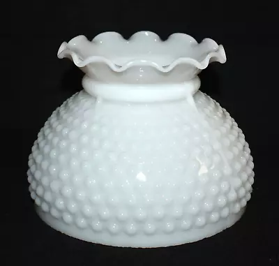 Vintage White Milk Glass Hobnail Gwtw Student Lamp Shade 6 7/8  • $24.95