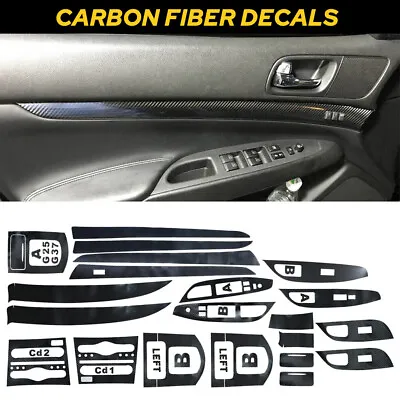 Carbon Fiber Full Interior Kit Cover For Trim Infiniti G37 Sedan 2010-2013 EOA • $24.99