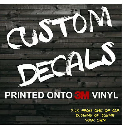 $0.99 • Buy Custom Decal Sticker Text Image Logo Vinyl Graphics Car Truck Business Weddings