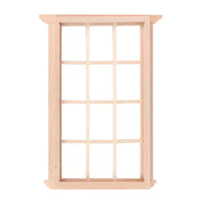 Miniature Unpainted Wooden Window Frames - DIY Craft Painting (1/12 Scale) • $12.33