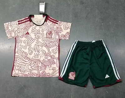 Kid's Youth Soccer Mexico Tribal Print World Cup Jersey /Shorts  Set • $25