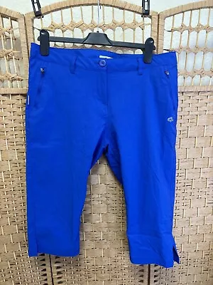 Ladies Blue Craghoppers Prostretch Cropped Trousers Size 16 • £8.95