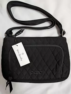 Vera Bradley RFID Little Hipster Microfiber Crossbody Classic Black New W/Tags • $68.95