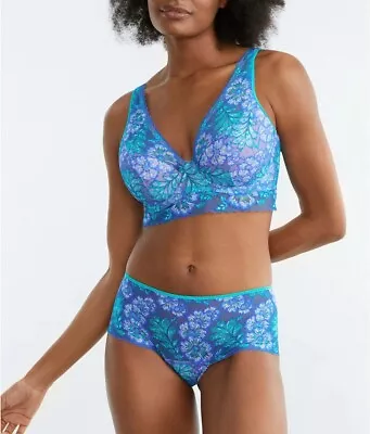 Prima Donna MERMAID BLUE Morro Bay Lace Balcony Bra US 36DDDD/G UK 36F • $89.55