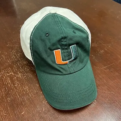 Vintage Miami Hurricanes Canes NCAA Hat Green White Adjustable • $14.95