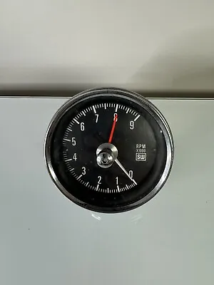 NOS Vintage Stewart Warner 9000 RPM Tachometer Adjustable Red Line 3 3/4 Inch  • $199.95