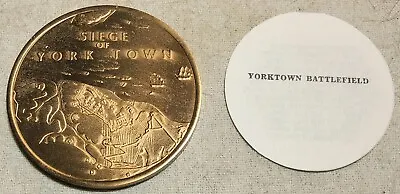 $19.95 • Buy Vintage Bronze Medal Siege Of Yorktown, Va 1781 Final Winning Of Am.independence