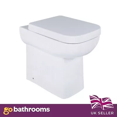 BTW Toilet Pan WC Compact Tall Back To Wall Toilet Disabled Elderly Pan & Seat • £205