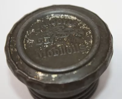 Vintage Mobiloil Gargoyle Oil Can Top Cap Screw In Stopper Metal • $24