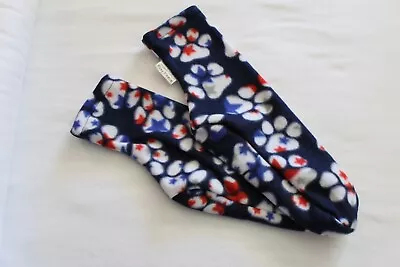New Fleece Socks Red White Blue Paw Print Men's Choose Size • $9.99