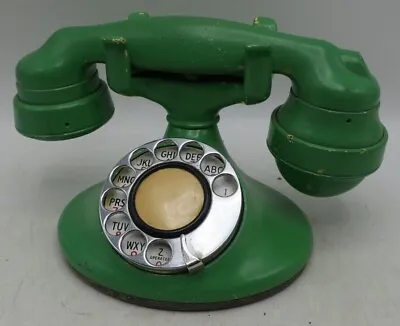 Western Electric 202 / D1 Green & Chrome Rotary Dial Desk Phone & E1 Handset USA • $131.21