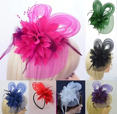 $12.95 • Buy Spring Race Racing Party Melbourne Cup Feather Fascinator Headband Clip Hairband