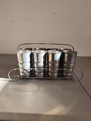 Vintage Aluminum 8 Piece Tumblers With Rack • $29.70