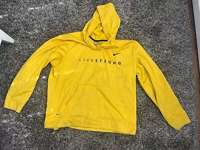 Men’s Livestrong Yellow Hoodie Nike Xl • $5