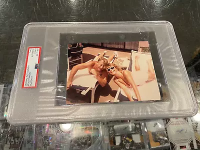 1980's Mickey Mantle With Girl At Pool Original Snapshot Photo Psa Type 1 #2 • $400