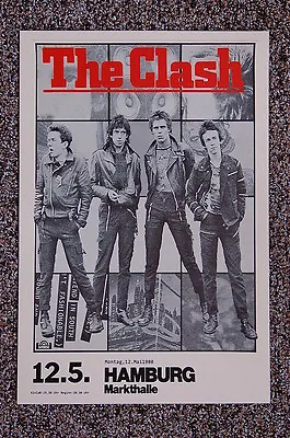 $4 • Buy The Clash Concert Tour Poster 1980 Germany Hamburg Markthalle--