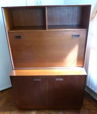 Vintage Original 1960s G-Plan Pull-down Bureau & Cupboard Unit With Shelf Below • £149.99