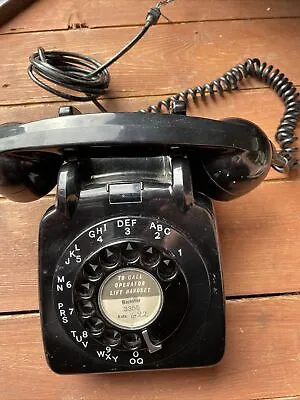 Vintage Phone GPO 706L Rotary Dial Telephone Black Goo Built 1966 Reworking Req • £30