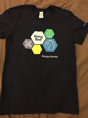 Morgan Stanley Official Volunteers Give Back Navy Blue T-Shirt Medium • $4.99