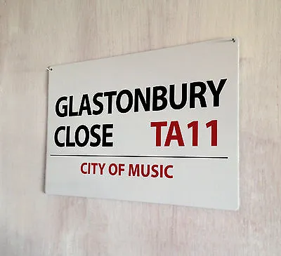 Glastonbury Close Music Festival A4 Metal Plaque Shabby Chic Picture Home Deco • $35.06