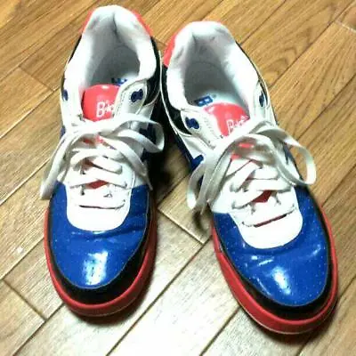 A BATHING APE Bapesta Sneaker Shoes Low Blue US8.5 Used From Japan • $419.40