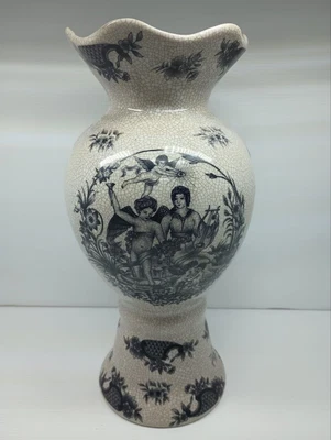 $21.17 • Buy Vintage Large Beautiful Ceramic Cherub Vase