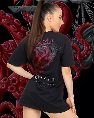 $37.49 • Buy KRAKEN Beast Of The Sea T-Shirt Short Sleeve Basic Tee Casual Sport Top