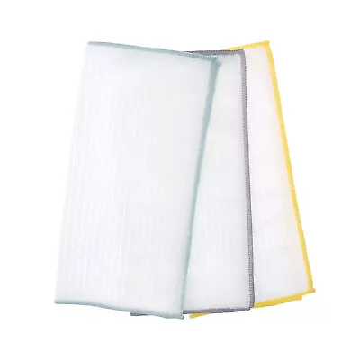 Micro Brite Microfiber Dish Cloths Kitchen Cleaning Drying Towel Pk 3 • £3.58