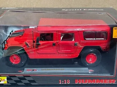 1998 Maisto HUMMER Station Wagon Red 1/18 NIB • $32.99