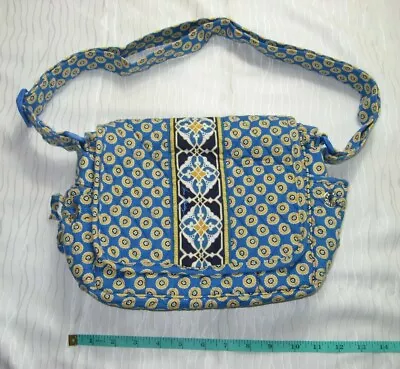 Vera Bradley Riviera Blue EUC Lindsay Small Messenger Hipster Crossbody #73 • $22