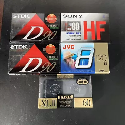 TDK Maxell JVC 8 And Sony HF60 Video Cassettes 8mm Lot Of 5 • $12