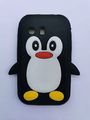 BNIP Fun Kids Cute Penguin Silicone Phone Case Cover Samsung Galaxy Y S5360 • £4.95