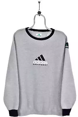 Vintage Adidas Equipment Sweatshirt Grey Embroidered Crewneck - Large • $160