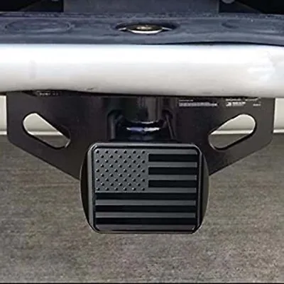 Full Aluminum Trailer Towing Hitch Receiver Cover Black USA Flag Plug For GMC • $19.75