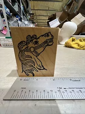 A.L. Baker Rubber Stamp Carousel Horse. • $8.99