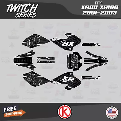 Graphics Kit For HONDA XR80 XR100 (2001-2003)  Twitch Series - White • $59.99