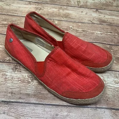 UGG Delizah 1002886 Red Slip On Casual Loafers Flats Shoes Womens 9 EU 40 • $18.31