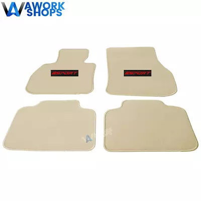 For 17-23 Mini Cooper Countryman Beige Floor Mats Carpet Rear Front W/ Red Spot • $57.99