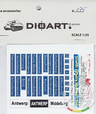 DioArt 1/35 WWII Dutch Street Signs V.2 Scheldt'44 • $5.15