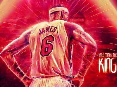 V0580 The King LeBron James Back Miami Heat Art Decor WALL POSTER PRINT CA • $9.41