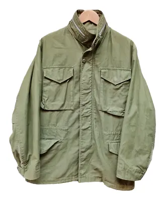 £109.95 • Buy Genuine 1970s US Army Issue Olive Green 107 M65 Combat Jacket Small Reg #14