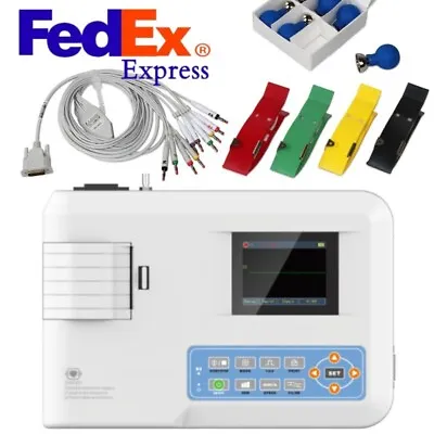 ECG Machine 100G Single Channel 12 Lead EKG ElectrocardiographPrinterCE/FDA • $229