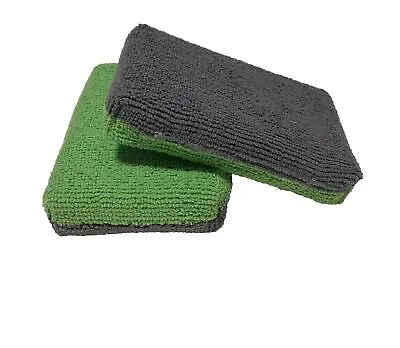 Microfiber Applicator Green/Grey Auto Detailing Wax Multipurpose 5 PK • $9.99