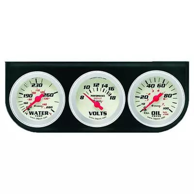 $66.42 • Buy Equus Gauge Set 8200; 8000 Series Water Temp, Volt, Oil Pressure Black 2 