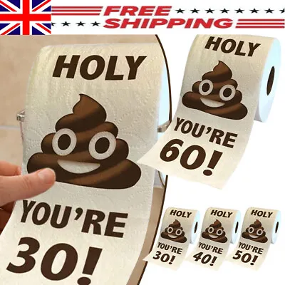 Funny Toilet Paper Roll Birthday Decoration 30th-70th Gifts Women Men Gift UK • £4.39