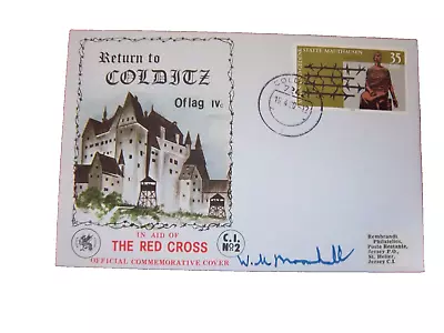 1980 RETURN TO COLDITZ OFLAG 1Vc COVER SIGNED BY MAJOR GENERAL W.M BROOMHALL • £100